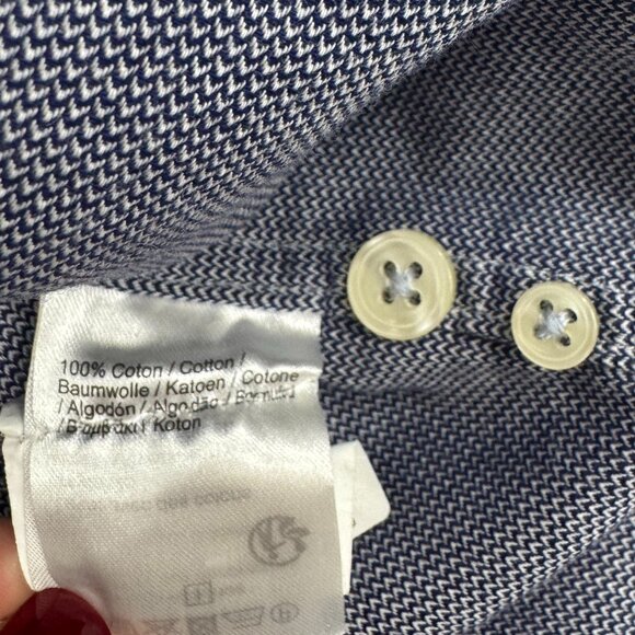 Lacoste Men’s Oxford Button-Down Shirt – Classic Blue - Picture 6 of 7